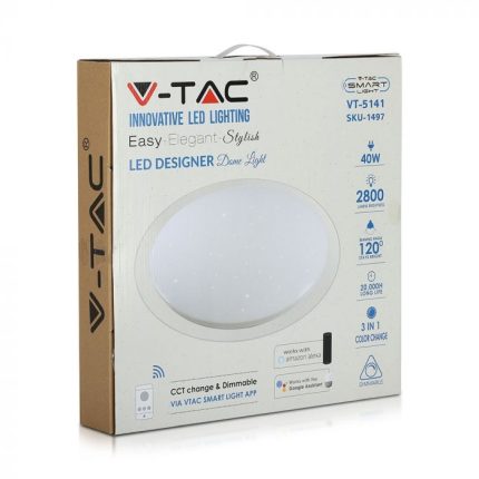 LED stropna svetilka/40W/CCT/App/Amazon Alexa & Google home/V-TAC