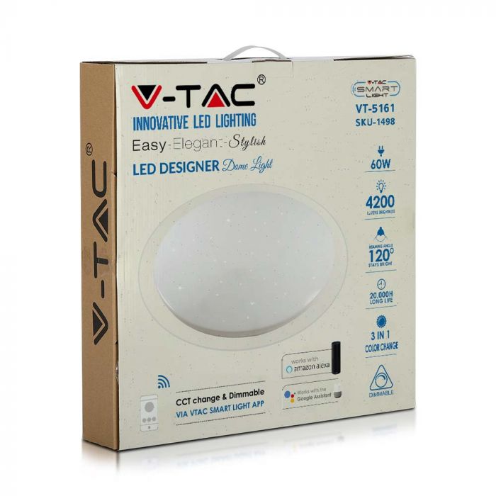 LED stropna svetilka 60W CCT App V-TAC