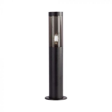 LED talna svetilka/E27/inox/črna/45 cm/dimljeno steklo/V-tac
