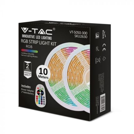 LED trak set/RGB LED trak 2x5m/ IP20/napajalnik/daljinec/V-tac