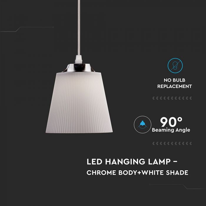 LED viseča stropna svetilka 7W kromirano ohišje + belo senčilo.jpg.1.jpg.1