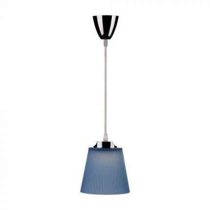 LED viseča stropna svetilka/7W/kromirano ohišje + modro senčilo/4000K/V-TAC