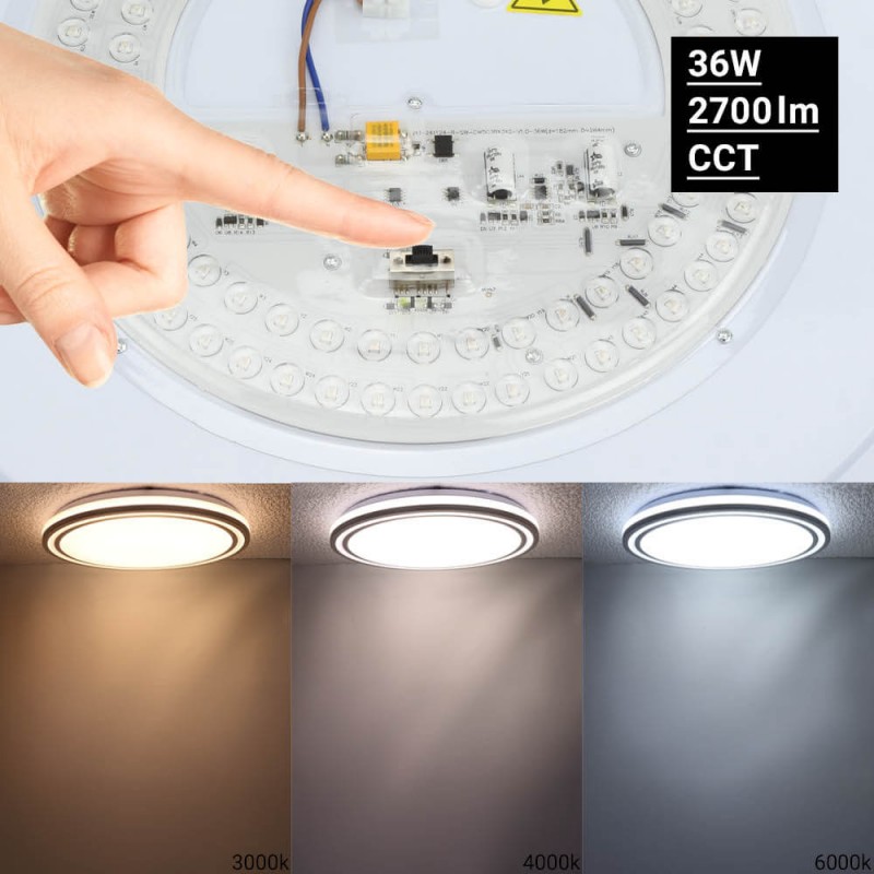 LED stropna svetilka 36W CCT srebrna OPTONICA.jpg.1